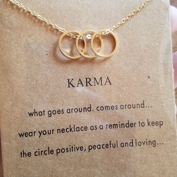 NWOT Gold Karma Necklace - Picture 3 of 4